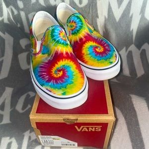 Vans Classic Slip On Rainbow Tie Dye - Womens 9